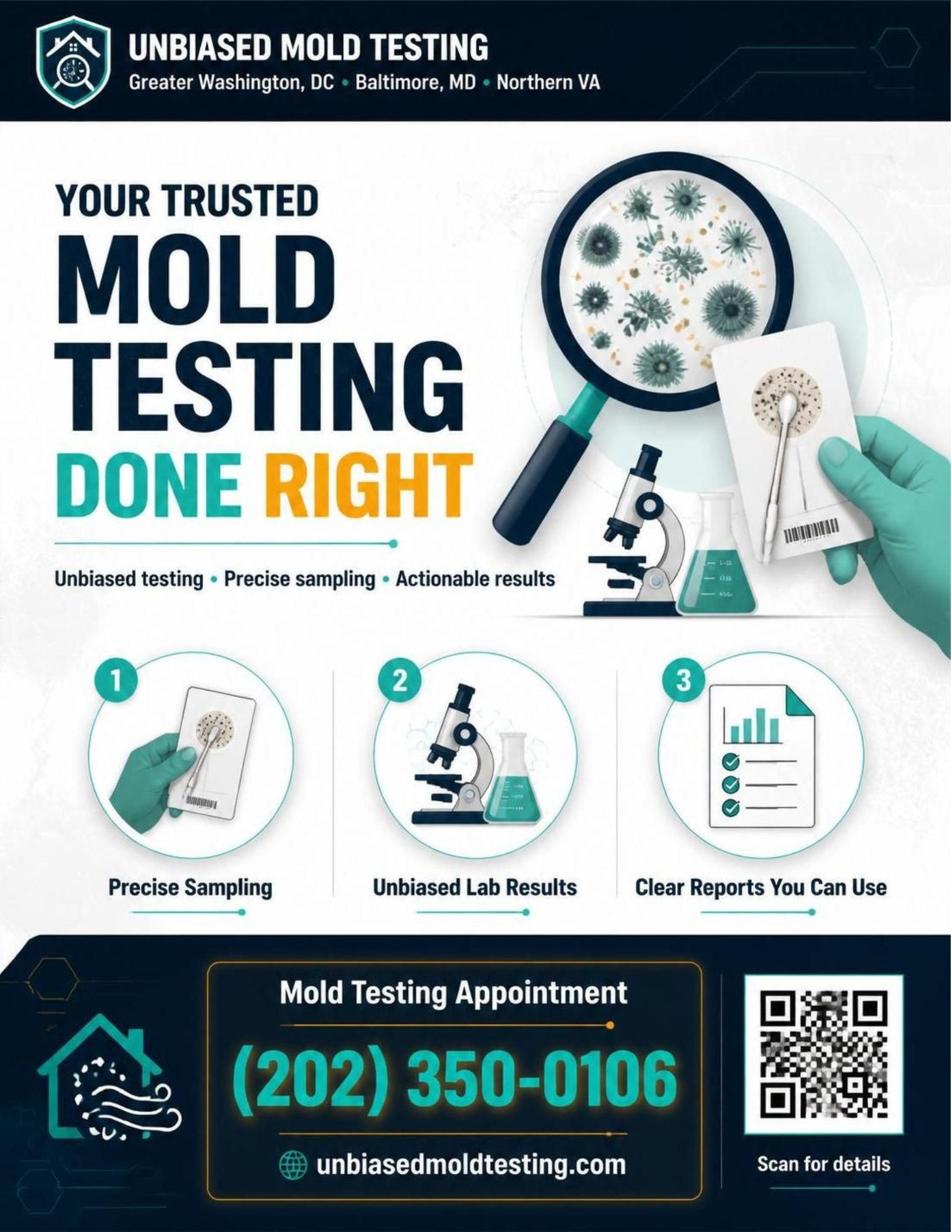 Independent mold testing and inspection services in Baltimore, MD from Unbiased Mold Testing